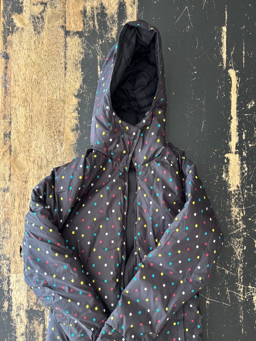 Burton Reversible Ski Jacket Solid Black Geometric Dot Print Women Medium - Picture 7 of 16